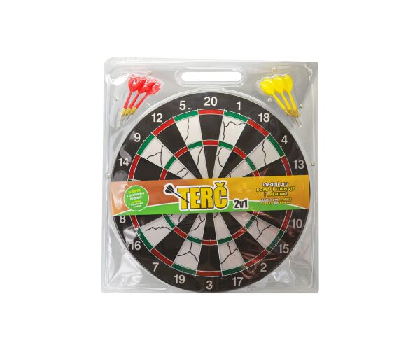 Terč 2v1 na šipky 43 cm