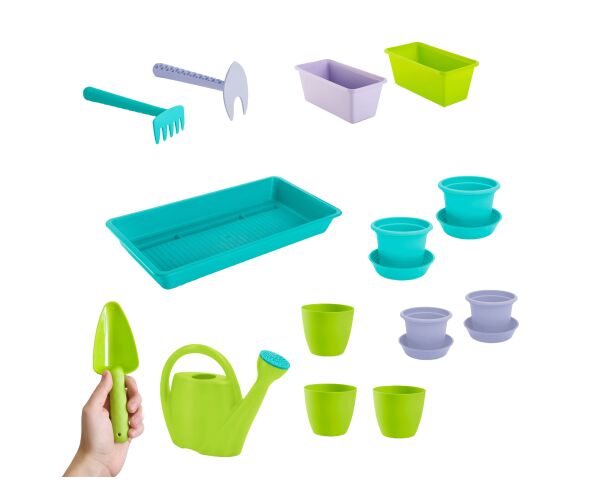 Set pro děti s květináči, truhl. candy mix